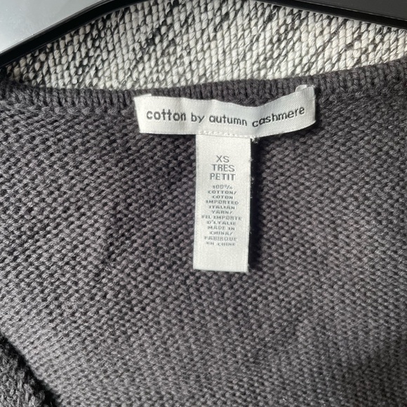 Cotton by Autumn Cashmere Black Vest  100% Cotton Imported Italian Yarn - Picture 3 of 3